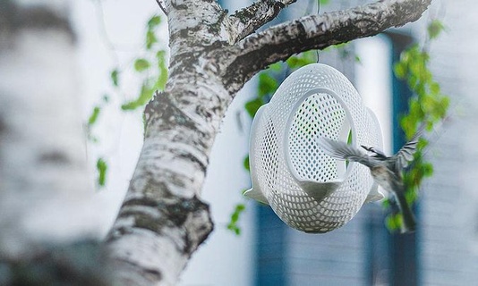 pájaro alimentador 4 5 comedero pájaros impreso jardín aire libre naturaleza árbol casa 3d print model - Mito3D