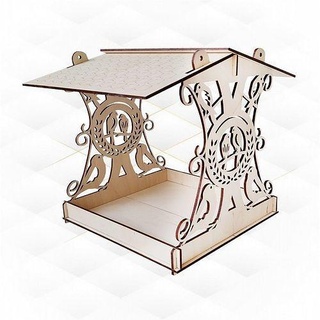 bird feeders ready use laser machines cut design silhouette feeder house engraving cutting drawing vector template pattern garden decor outdoor 3d print model - Mito3D