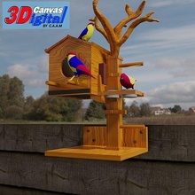 pájaro casa madera aire libre árbol mueble pajarera impresión naturaleza 3d print model - Mito3D