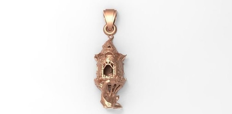 oiseau maison charme pendentif nichoir mixeur fée fantaisie casa pajaros casita jardin extérieur bijoux bracelet collier pendentifs 3d print model - Mito3D