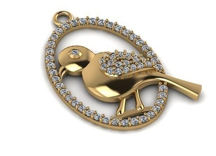 oiseau bijoux pendentif bague logo anneaux pendentifs Versace impression conception monument art or platine Télécharger argent colliers traiteurs gemme diamant poulet 3d print model - Mito3D