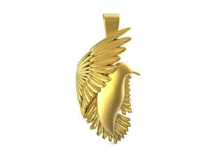 uccello ciondolo 1 bird animale gioielli aquila art moda keychain ciondoli 3d print model - Mito3D