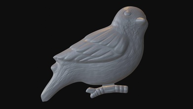 oiseau soulagement bas impression stl sculptures imprimable art 3d print model - Mito3D