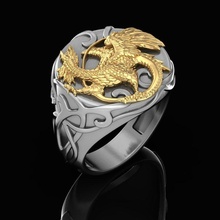 oiseau bague bijoux or argent bijou mode griffon moderne nouveau sterling anneaux 3d print model - Mito3D