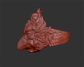 bird ring jewelry cnc printable jewerly 3dring print decor ornament design creator india rings 3d print model - Mito3D