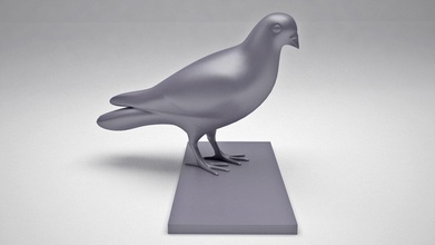 bird statue art 3d modelart media sculpture animal sculptures 3d print model - Mito3D