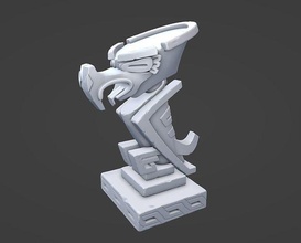 bird statue art sculpture stone figure abstract figurine shape history stylized ancient ruin monument sculptures 3d print model - Mito3D
