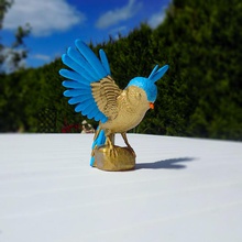 bird statue art decoration miniature animal garden feather sculpt nature deco sculpture sculptures 3d print model - Mito3D