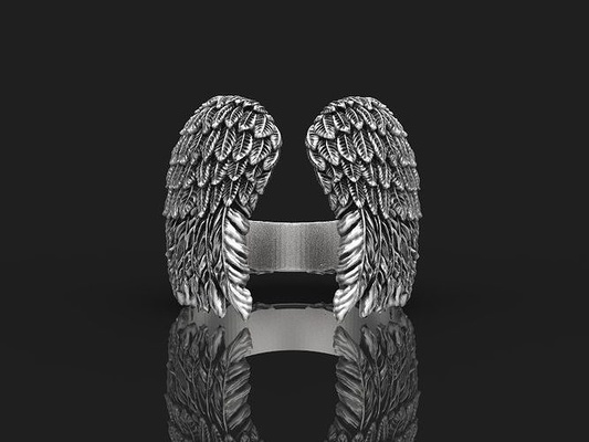 pássaro asas anel 3d modelo impressão argolas joalheria joalheiro jóias imprimível prata esterlina jóia natureza asa moda beleza feminino engagem casamento noivado ouro fêmea 3d print model - Mito3D