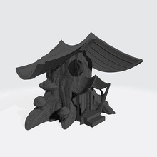 casa passarinho gnomo 3d impressão modelo pássaro alimentador pássaros 3dprint decoração panorama ar livre 3d print model - Mito3D