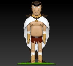 oiseau homme in costume herbe figure art personnage figurine sculptures 3d print model - Mito3D