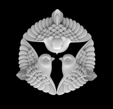 aves a arte asas bico penas céu voando pássaro tit bullfinch pardal ornamento esculturas 3d print model - Mito3D