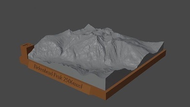 cabeça bico pico montanha panorama vulcão terreno ambiente natureza fotogrametria elevação dem ciência 3d print model - Mito3D