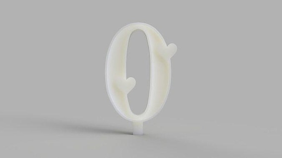cumpleaños velas molde silicona moldura corazones pastel decoración números casa 3d print model - Mito3D