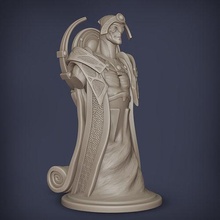 bishop oracle dota 2 chess piece custom armored figure dota2 detailed alien collection figurine mage healer sorcerer martian printing3d fanart3d astral games toys board 3d print model - Mito3D