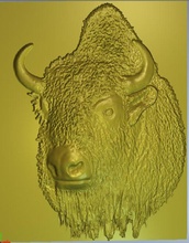 bisonte animali ungulati modello artcam cnc arte 3d print model - Mito3D