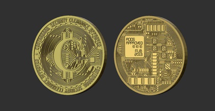bitcoin gioielli 3d stereolitograpgy zbrush la moneta altri 3d print model - Mito3D