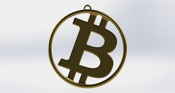 bitcoin christmas tree hanging decoration - btc ornament crypto coin cryptocurrency token nft art house decor 3d print model - Mito3D