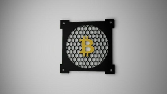 bitcoin fan cover 120mm desktop computer fancover gaming gamingpc electronics art technology hobby diy 3d print model - Mito3D