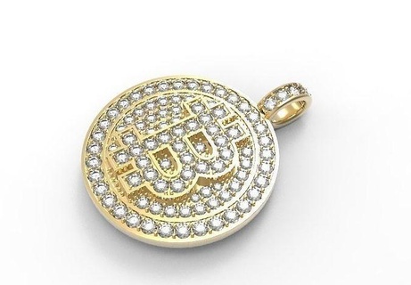 bitcoin pendant jewelry crypto money coin btc cryptocurrency print3d pendants 3d print model - Mito3D