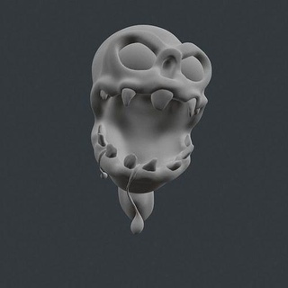 bitter monster zombie creature character stylized horror scary halloween art sculptures 3d print model - Mito3D