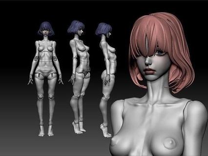 bjd bola articulado boneca stl será menina fêmea bonecos arte esculturas 3d print model - Mito3D