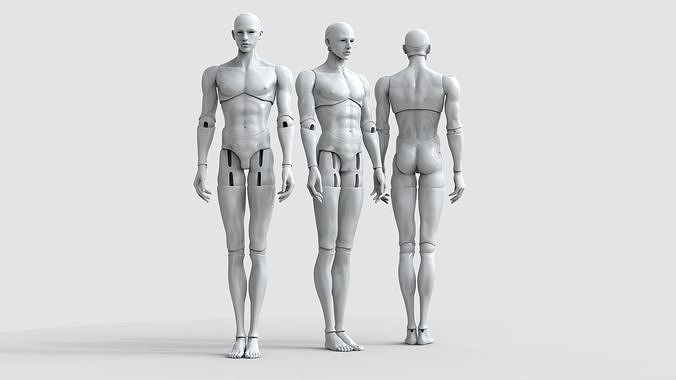 bjd doll boy caiden ball joint human 3d printing mannequin body structure art sculptures figure template jointed uniform character man toy 3D print model - Mito3D
