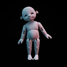 bjd oyuncak bebek şirin canavar yazdırılabilir 3dprinting shrek oyunlar oyuncaklar 3d print model - Mito3D