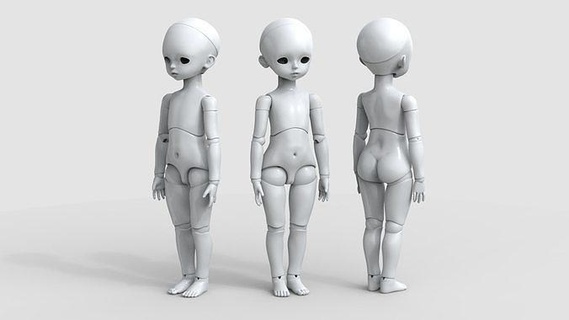 bjd boneca lina bola junta humano 3d impressão manequim corpo estrutura arte esculturas figura articulado lindo uniforme menina mulher personagem senhora brinquedos 3d print model - Mito3D