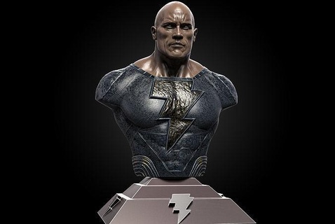 siyah adam Dwayne Johnson büst Adam Blackadam dc süper kahraman Villian Kaya heykel minyatürler figürinler heykeller Anti Süpermen vindiesel benzerlik fantezi film Adalet Ligi Sanat 3d print model - Mito3D