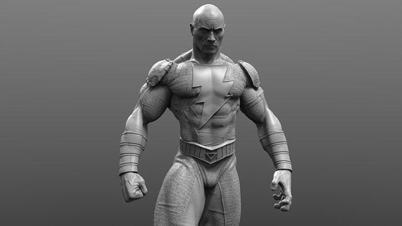 Preto Adão dc rocha Super heroi blackadam herói quadrinho estátua colecionável jogos brinquedos 3d print model - Mito3D