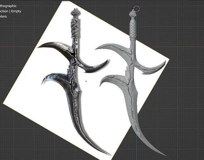 black knife elden ring 3d printable cosplay props eldenring tiche assassin creed weapon replicas hobby bladed collectible art scans knives 3d print model - Mito3D