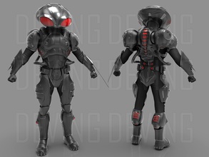black manta armor 3d printable files-aquaman movie character aquaman cosplay helmet dc games toys deving 3d print model - Mito3D