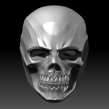 negro máscara batman dc 3d imprimible modelo historietas casco cráneo disfraz cosplay juegos juguetes bricolaje diy usable 3d print model - Mito3D