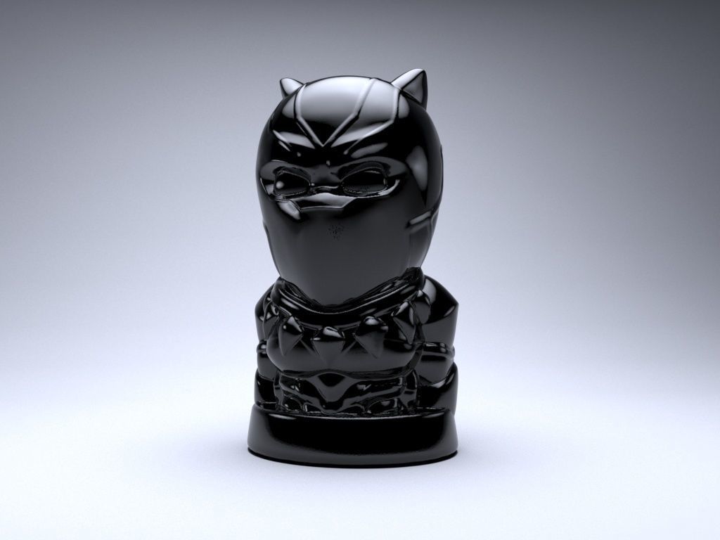 nero pantera giochi-giocattoli blackpantera la marvel avengers giocattolo figura chip 3dmodel gioco da tavolo giochi i giocattoli 3D print model - Mito3D