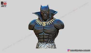 siyah panter büst hayret komik hayran sanat dc süper kahraman demir adam kaptan hulk thor intikamcı oyuncak şekil hottoy heykel anatomi heykeller 3d print model - Mito3D