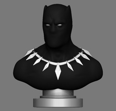 siyah panter büst hayret komik şekil 3d heykel süper kahraman minyatürler figürinler sanat heykeller oyunlar oyuncaklar 3d print model - Mito3D