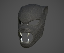 black panther ceremonial masks blackpanther marvel mask wakanda props cosplay 3dprinting puma face games toys 3d print model - Mito3D