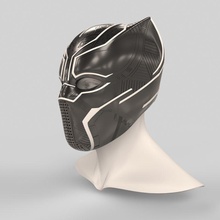 nero pantera casco film cosplay fai meraviglia maschera super eroe passatempo costume 3d print model - Mito3D