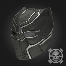 negro pantera casco máscara cosplay civil guerra maravilla vengador capitán america hierro hombre pasatiempo bricolaje diy 3d print model - Mito3D