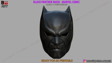 schwarz panther maske helm cosplay wunder comics passen kopf gesicht spielzeug zubehör kapitän thor rächer schwarzer pantherhelm spiele spielzeuge 3d print model - Mito3D