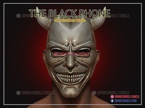 kapmak maske siyah telefon film cadılar bayramı kostüm oyunu korku iblis baş kask oyunlar oyuncaklar 3d print model - Mito3D