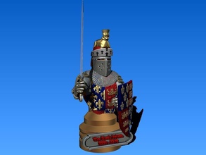 black prince medieval edward england bust knight armor art sculptures 3d print model - Mito3D