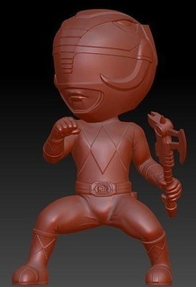 schwarz Ranger Chibi mächtig Morphin Leistung Kunst Skulpturen Kind Power Rangers Spielzeuge 3d print model - Mito3D