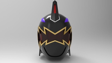 black ranger helmet dino thunder 3d printing power rangers diy hobby 3d print model - Mito3D