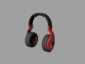 nero rosso batte cuffie 3d modello cervinus sport auricolari audio stereo teatro orecchio dispositivo suono zucca earphonedesign elettronica passatempo fai 3d print model - Mito3D