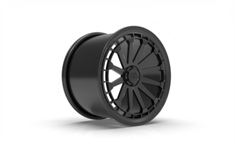 Preto rinoceronte borda Projeto roda resina corrida pneu isolado cromada plástico alumínio passatempo faça automotivo 3d print model - Mito3D