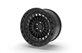 noir rhinocéros jante conception roue courses américain arsenal pneu course voiture camion imprimable véhicule loisir diy automobile 3d print model - Mito3D
