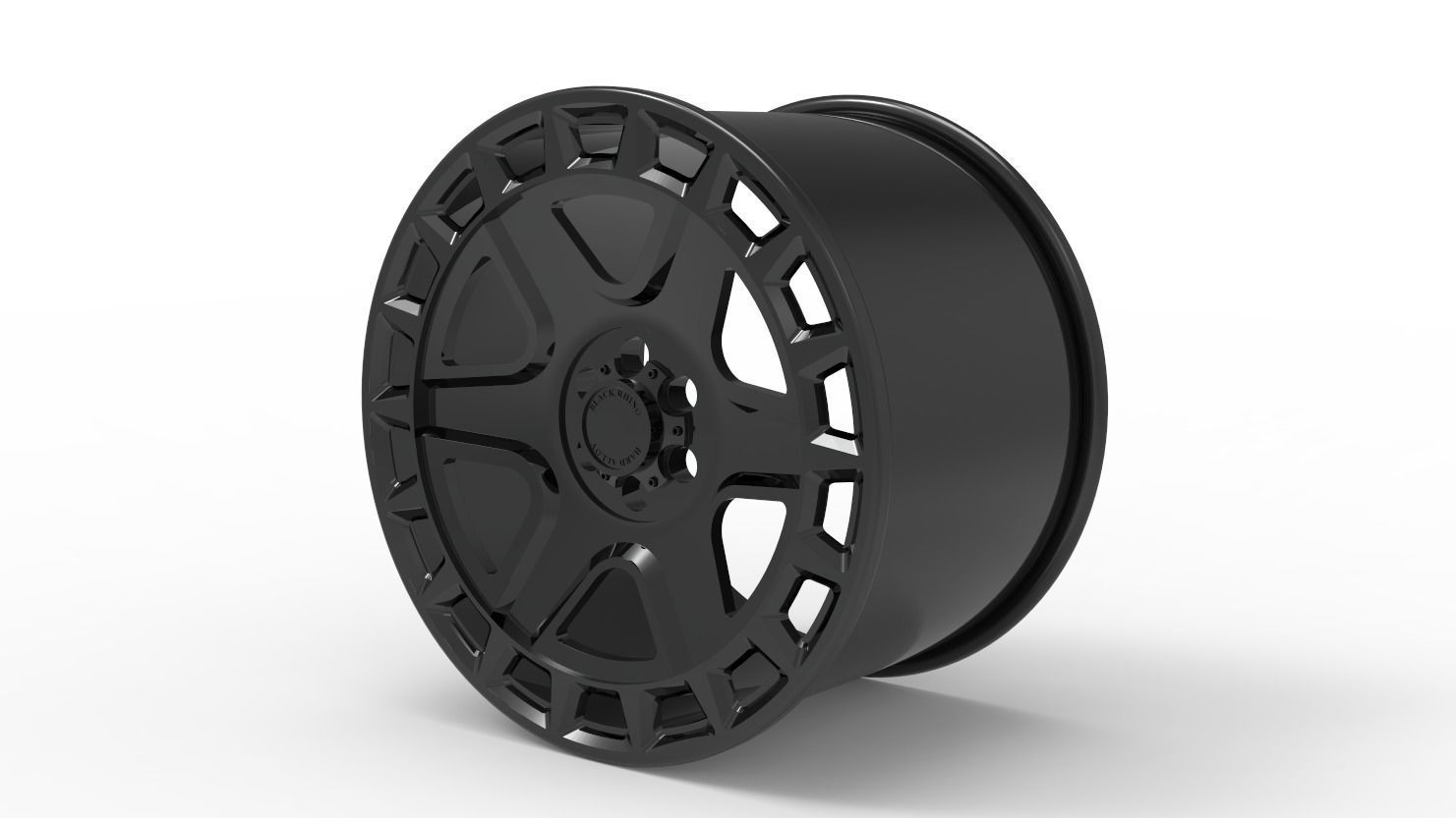 siyah gergedan York mat tunç tekerlek jant model yazdırılabilir Amerikan yarış hobi kendin yap otomotiv 3D print model - Mito3D