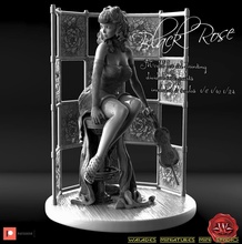 negro Rosa mujer personaje humano Moda belleza cuerpo hembra anatomía cara persona Arte esculturas 3d print model - Mito3D